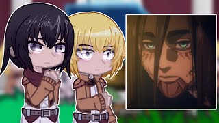 Past AoT React to Eren  Attack on Titan [upl. by Leoy]