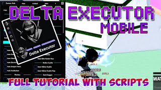 How to install 🥷DELTA EXECUTOR full mobile tutorial with bloxfruit scripts [upl. by Ynnattirb635]