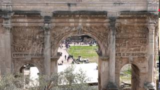 Septimius Severus Arch Roman Forum Rome Italy 4K [upl. by Obala100]