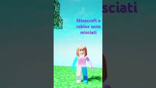 roblox e minecraft sono mischiati 😍😍 [upl. by Bonny]