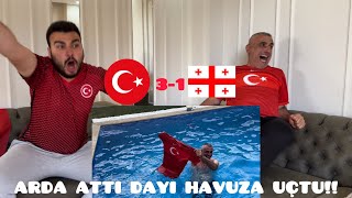 ARDA ATTI DAYI HAVUZA UÃ‡TU KÃœRÅžAT VE DAYI TÃœRKÄ°YE GÃœRCÄ°STAN MAÃ‡INA TEPKÄ° VERÄ°YOR [upl. by Arhoz701]