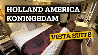 Worth the Extra Cash  Holland America Koningsdam Vista Suite Cabin Tour [upl. by Teleya851]