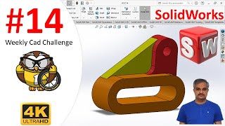 Weekly CAD Challenge 14  solidworks [upl. by Ailongam]