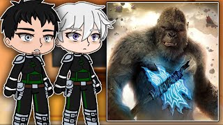 Kaiju No8 React To Kong  Godzilla x Kong  Gacha react [upl. by Chilcote987]