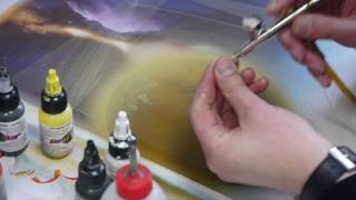 Airbrush Anleitung Planeten Strukturen [upl. by Ainafets]