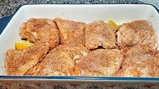 Crispy Baked Chicken Recipe  Easy Baked Chicken Thighs [upl. by Desiri]