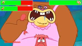 Spongebob amp Patrick vs Hibernating Sandy with healthbars [upl. by Otrebide141]