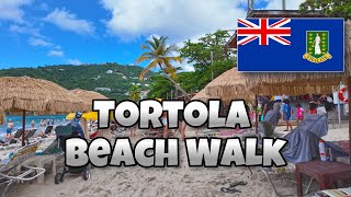 Walking Around Tortola BVI Beach  4K [upl. by Eutnoj]