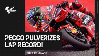 Bagnaias recordbreaking pole lap 🔥  2023 ItalianGP [upl. by Rriocard]