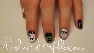 5 nail art pour lHalloween [upl. by Beekman]