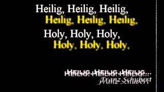 Heilig Heilig Heilig  Holy Holy Holy lyrics [upl. by Rodenhouse]