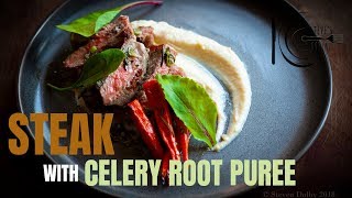 How to cook NEW YORK STRIP WITH CELERY ROOT PUREE [upl. by Nywra]