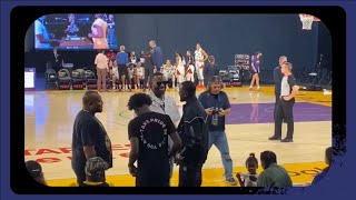 LeBron James Dwade Damian Lillard Quinn cook was spotted at the Aces vs Sparks WNBA game [upl. by Anabella]