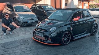 Abarth 695 Biposto  595 Romeo Ferraris Meet amp EPIC Mountain Drive In Spain [upl. by Enahs]