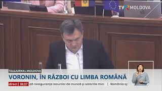 Limba română a fost din nou motiv de ceartă în plenul Parlamentului de la Chişinău [upl. by Atinuj]