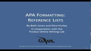 APA Reference Lists A More Detailed Explanation [upl. by Derzon]