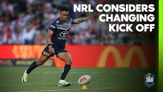 Embarrassing Heated panel REACT to potential ban of NRL kick offs 🌶️  NRL 360  Fox League [upl. by Elleon]