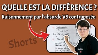 QUELLE EST LA DIFFÉRENCE ENTRE LE RAISONNEMENT PAR LABSURDE ET LE RAISONNEMENT PAR CONTRAPOSÉE [upl. by Ahsuatal]