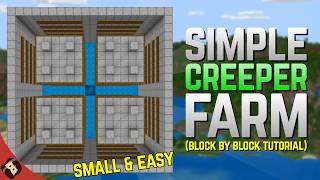 EASY Creeper Gunpowder Farm For 121 Minecraft Bedrock  Block by Block Tutorial [upl. by Teri]