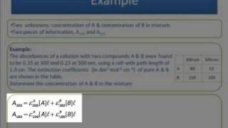 Simultaneous Equations for UVvis Analysis [upl. by Oates]