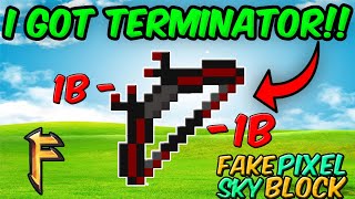 Making The End Game Bow Terminator on fakepixel skyblock [upl. by Lucila]