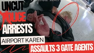 🚨 Airport Karen Assaults 3 Gate Agents Then Acts Like An Entitled Brat ✈️ [upl. by Rorke]