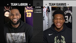 Team LeBron amp Team Giannis Full Draft  2019 NBA AllStar [upl. by Anahsar651]