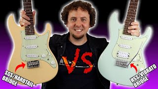 SSS vs HSS Stratocaster comparison featuring the Ibanez AZES31 and AZES40  Which is best for YOU [upl. by Atinob]