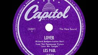 1948 HITS ARCHIVE Lover  Les Paul [upl. by Bandler]