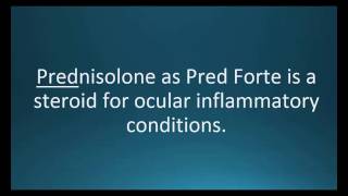 How to pronounce prednisolone Pred Forte Memorizing Pharmacology Video Flashcard [upl. by Eramal]