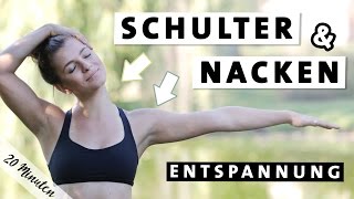 Yoga Schulter Nacken Entspannen  Verspannungen lösen  Übungen für den Alltag [upl. by Ozmo800]