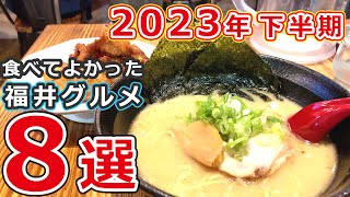 【福井県グルメ】2023年下半期 行ってよかった福井のおすすめグルメ店8選【ランチディナー】 [upl. by Starkey]