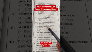 RRB Pharmacist Exam Preparation  Pharmacist Exam Preparation  GPATDISCUSSIONCENTER pharmamcq [upl. by Thorrlow]