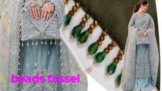 beadsworktasseldupatta designbeads tassel ‎Designthinkingcoach beads foryou tassels sweing [upl. by Kampmeier104]