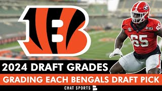 Bengals Draft Grades All 7 Rounds From 2024 NFL Draft Ft Amarius Mims amp Jermaine Burton [upl. by Seigler]