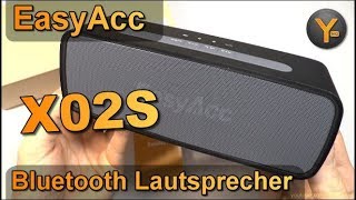 Review EasyAcc X02S  10W Bluetooth Lautsprecher mit microSD amp 35mm Klinke [upl. by Tra]