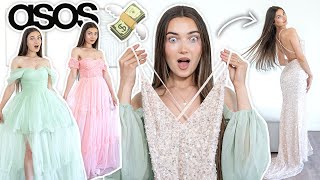 TRYING ON PROM DRESSES FROM ASOS MOST BEAUTIFUL PRINCESS DRESSES [upl. by Raina496]