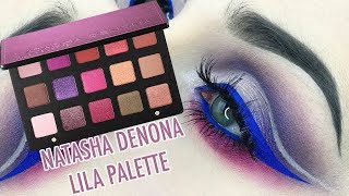 Natasha Denona LILA PALETTE  1 Look [upl. by Ahsinit234]