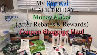 My Rite Aid BLACK FRIDAY Coupon Shopping Haul  Money Maker After Rebates amp REWARDS  NoW Thru 1125 [upl. by Peterson]