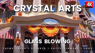 Crystal Arts Arribas Brothers glass blowing demonstration at Disney World [upl. by Ahsiekram817]