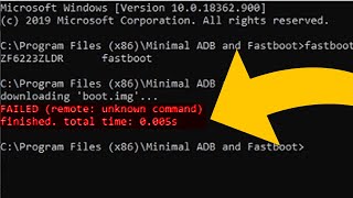 How To Fix FASTBOOT errors  FAILED remote unknown command FAILED command write failed etc [upl. by Haisi394]