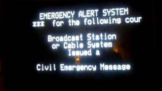 REAL Civil Emergency Message EAS Alert on TV  52211 [upl. by Etan266]