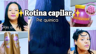 ✨ Rotina capilar ✨ pré química nutrição fortalecedora para cabelos alisadosliso forte probelle [upl. by Aicnerolf]