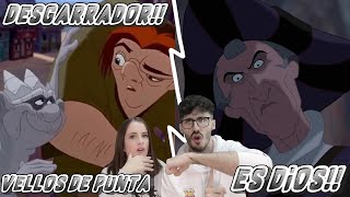 ESPAÑOLES REACCIONAN A DOBLAJE LATINO VS ESPAÑOL DE FROLLO VS QUASIMODOEL JOROBADO DE NOTRE DAME [upl. by Doro172]