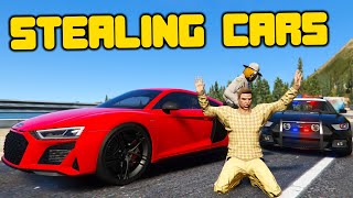 Corrupt Cop Steals Expensive Cars In GTA5 RP [upl. by Pelaga]