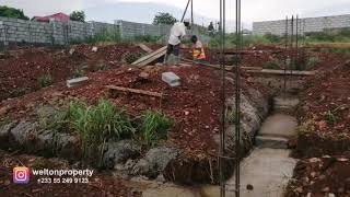 Foundation Concrete Work for New Townhouse Building in Ghana [upl. by Aicena38]