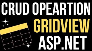 Gridview CRUD Operation  CRUD ASPNET SQL SERVER [upl. by Reprah]