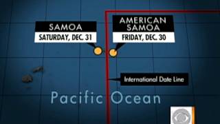 The Early Show  Samoa skipping December 30th on calendar [upl. by Ellocin203]