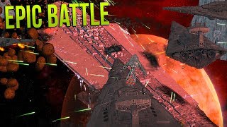 NEW REPUBLIC VS STARKILLER BASE  Star Wars Empire at War Yoden Mod [upl. by Carolyne]