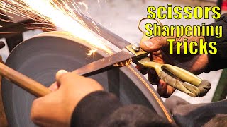 Scissors sharpening tricks easy sharpening [upl. by Marcia]